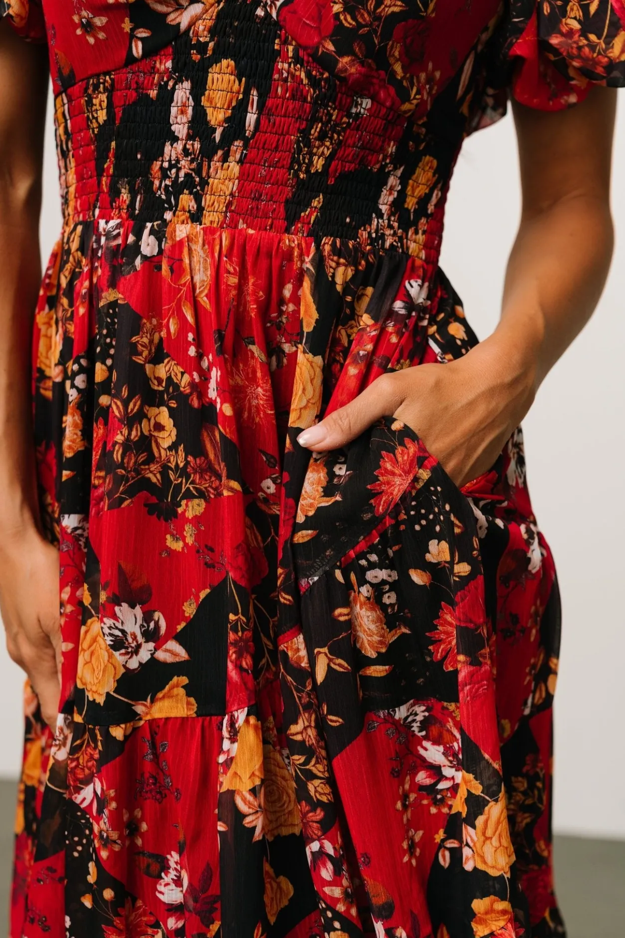 Sale Baltic Born Suzy Maxi Dress | Black + Red Multi Black+RedMulti