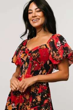 Sale Baltic Born Suzy Maxi Dress | Black + Red Multi Black+RedMulti