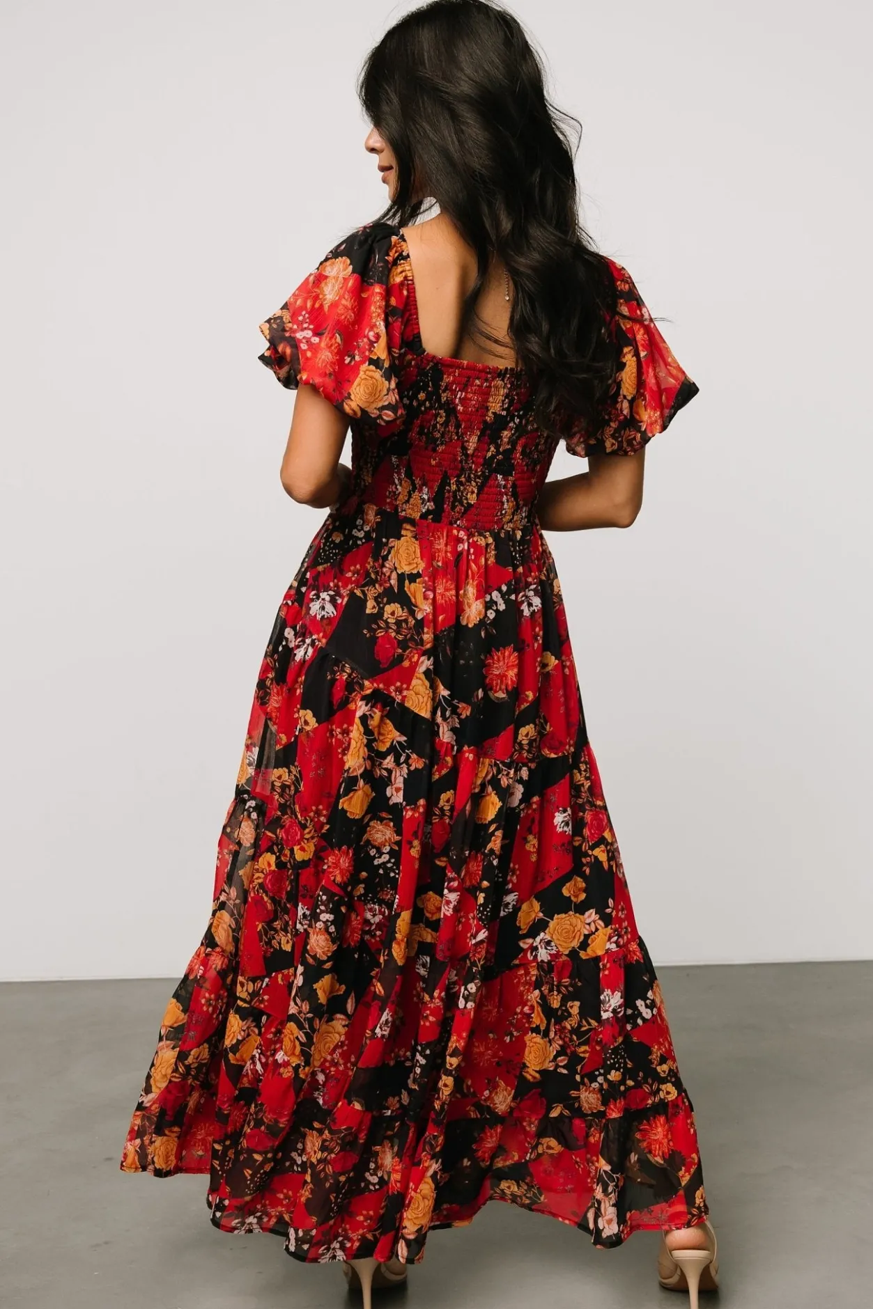 Sale Baltic Born Suzy Maxi Dress | Black + Red Multi Black+RedMulti