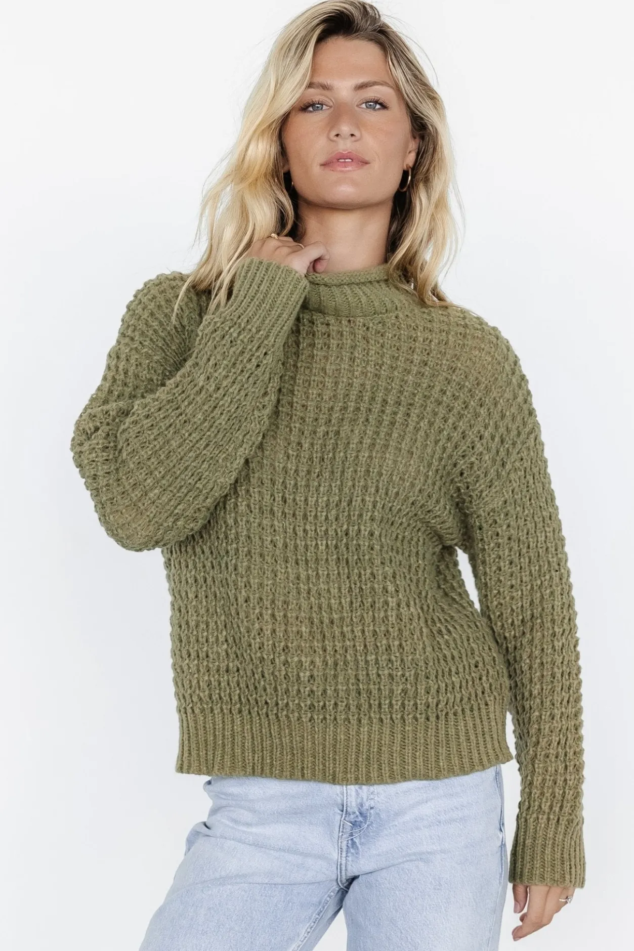 Fashion Baltic Born Syracuse Chunky Knit Sweater | Dusty Olive DustyOlive
