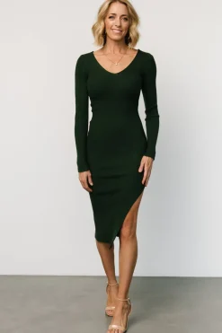 Discount Baltic Born Tacey Midi Dress | Dark Green DarkGreen