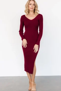 Clearance Baltic Born Tacey Midi Dress | Merlot