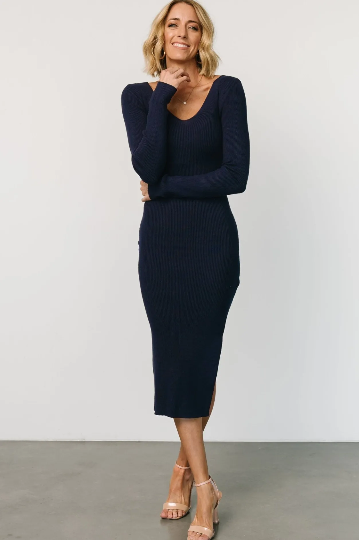 Online Baltic Born Tacey Midi Dress | Navy