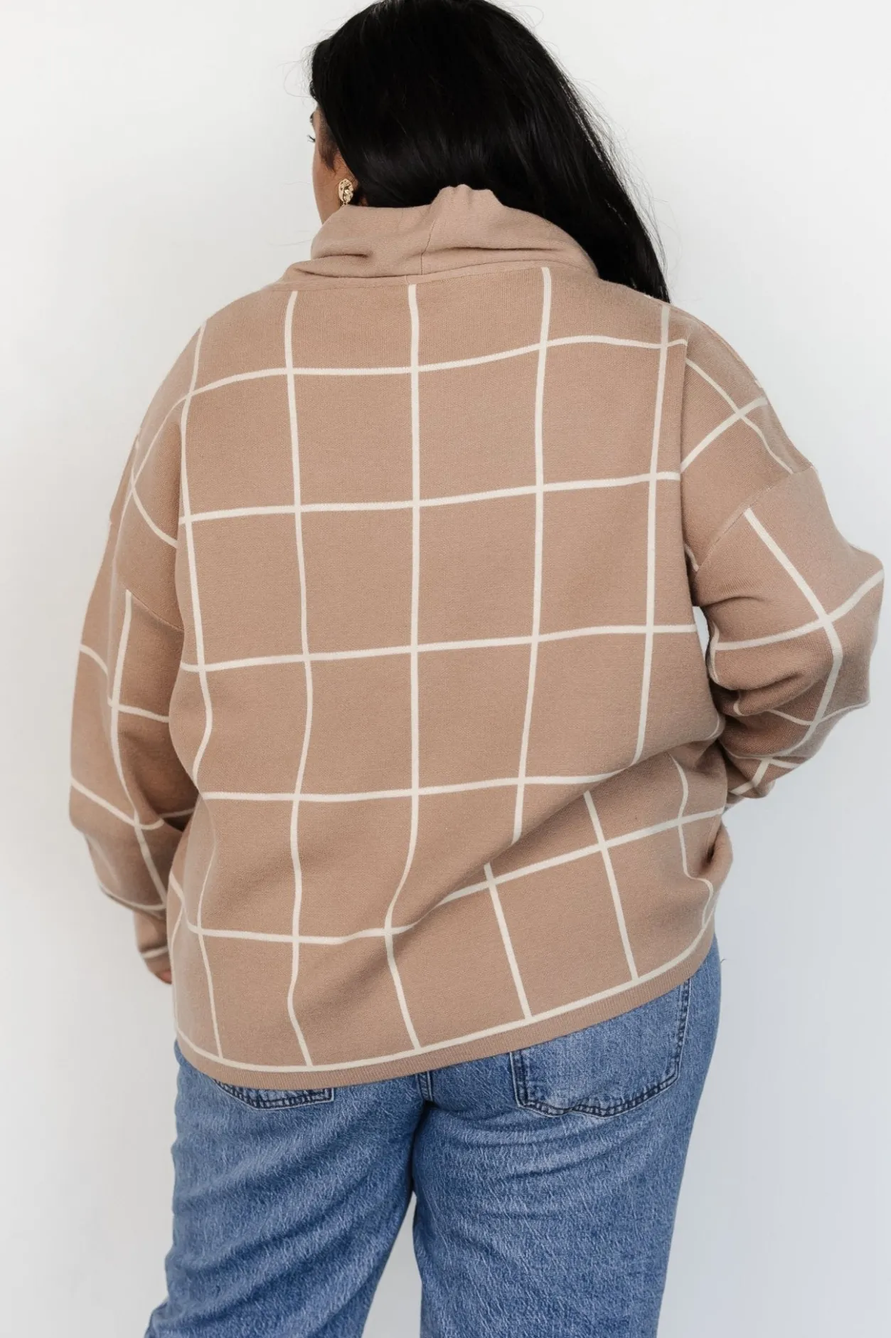 Outlet Baltic Born Tahoe Turtleneck Sweater | Taupe + Cream Taupe+Cream