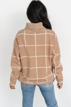 Outlet Baltic Born Tahoe Turtleneck Sweater | Taupe + Cream Taupe+Cream