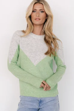 Discount Baltic Born Tanner Sweater | Gray + Green Gray+Green
