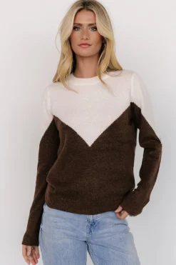 Clearance Baltic Born Tanner Sweater | Ivory + Brown Ivory+Brown