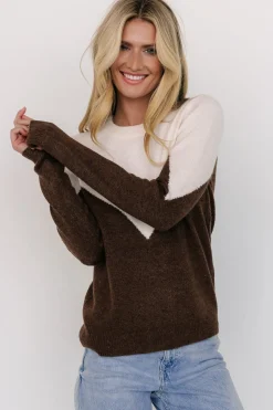 Clearance Baltic Born Tanner Sweater | Ivory + Brown Ivory+Brown