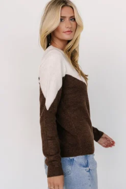 Clearance Baltic Born Tanner Sweater | Ivory + Brown Ivory+Brown