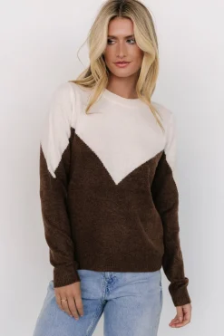 Clearance Baltic Born Tanner Sweater | Ivory + Brown Ivory+Brown