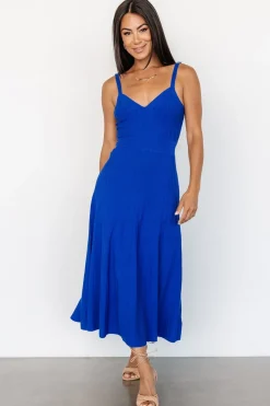 Hot Baltic Born Tanya Knit Midi Dress | Cobalt