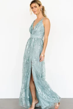 Best Baltic Born Tasha Sequin Gown | Sage Blue SageBlue