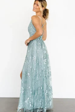 Best Baltic Born Tasha Sequin Gown | Sage Blue SageBlue
