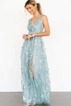 Best Baltic Born Tasha Sequin Gown | Sage Blue SageBlue