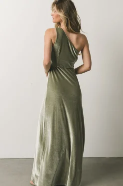 Best Baltic Born Tatiana Velvet One Shoulder Maxi Dress | Sage