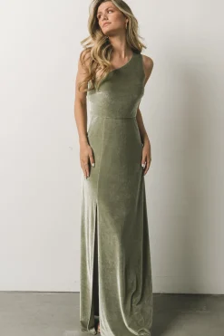 Best Baltic Born Tatiana Velvet One Shoulder Maxi Dress | Sage