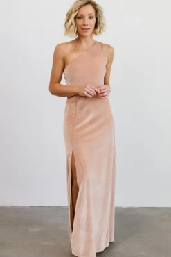 Outlet Baltic Born Tatiana Velvet One Shoulder Maxi Dress | Champagne