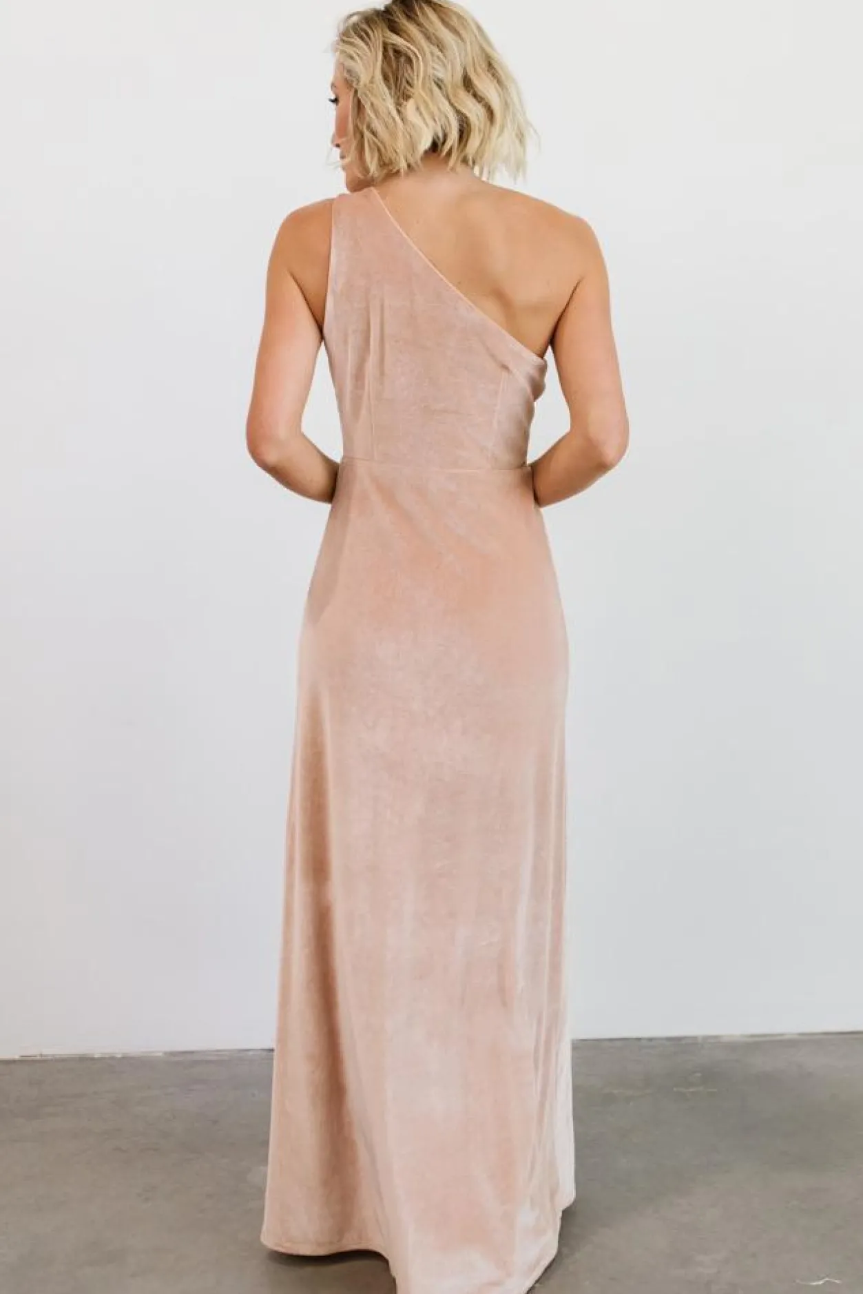 Outlet Baltic Born Tatiana Velvet One Shoulder Maxi Dress | Champagne
