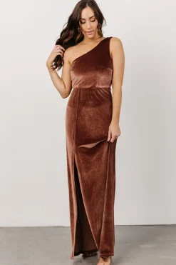Sale Baltic Born Tatiana Velvet One Shoulder Maxi Dress | Desert Rose DesertRose