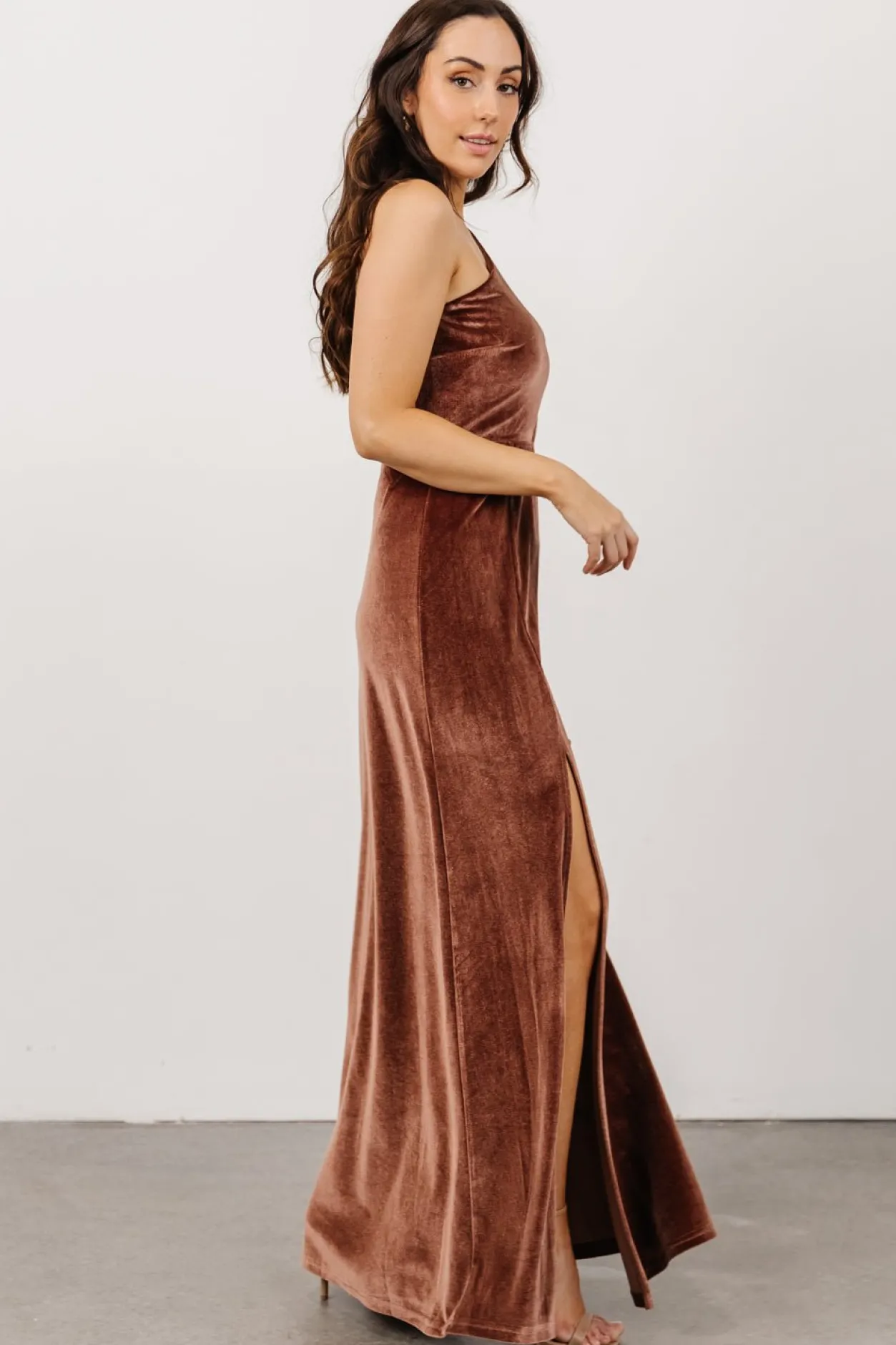 Sale Baltic Born Tatiana Velvet One Shoulder Maxi Dress | Desert Rose DesertRose