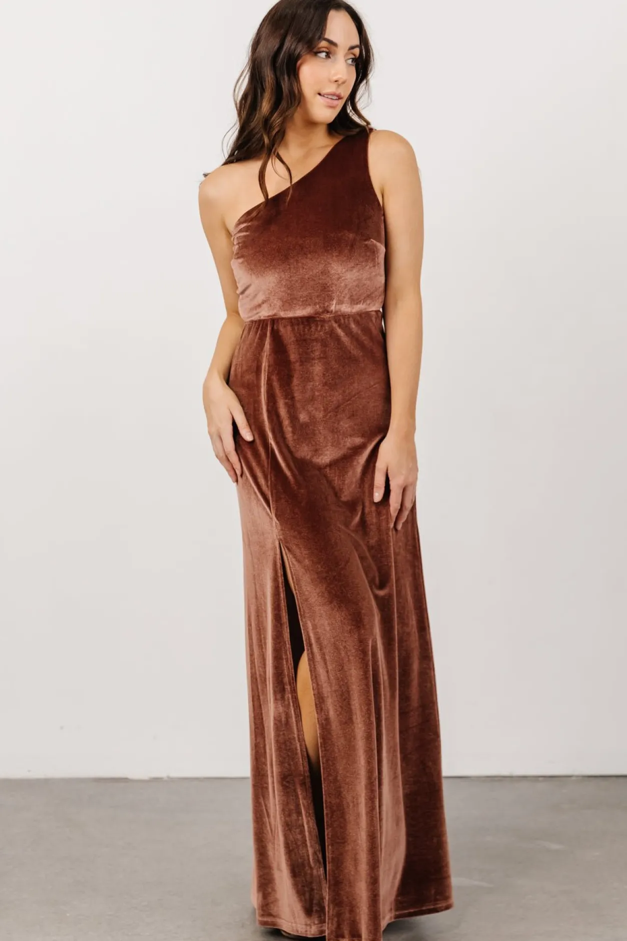 Sale Baltic Born Tatiana Velvet One Shoulder Maxi Dress | Desert Rose DesertRose