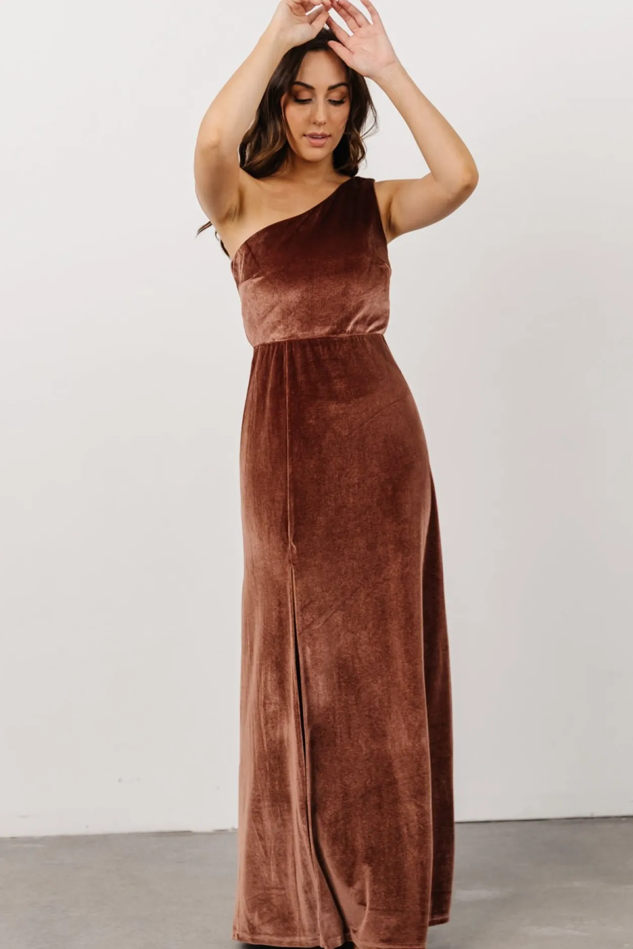 Sale Baltic Born Tatiana Velvet One Shoulder Maxi Dress | Desert Rose DesertRose