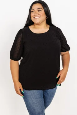Clearance Baltic Born Tawnie Swiss Dot Top | Black