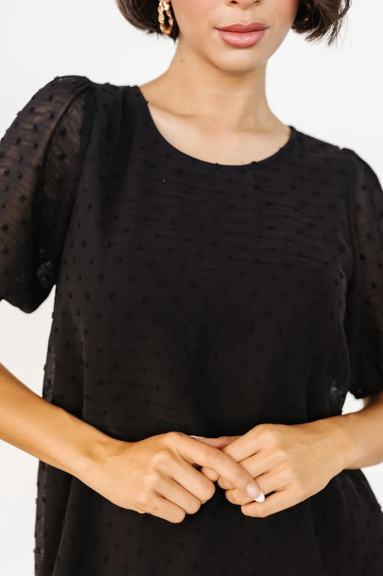 Clearance Baltic Born Tawnie Swiss Dot Top | Black