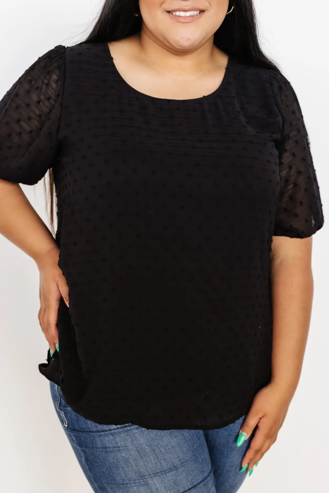 Clearance Baltic Born Tawnie Swiss Dot Top | Black