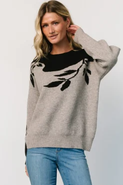 New Baltic Born Teresa Sweater | Gray + Black Gray+Black