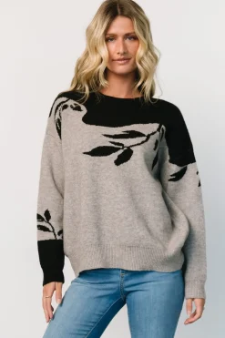 New Baltic Born Teresa Sweater | Gray + Black Gray+Black