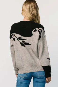 New Baltic Born Teresa Sweater | Gray + Black Gray+Black