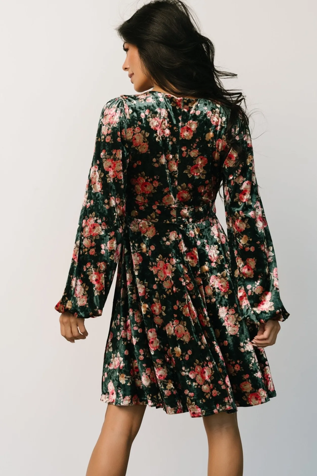 Fashion Baltic Born Teri Velvet Short Dress | Forest Multi ForestMulti