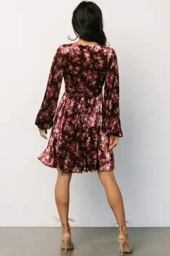 Online Baltic Born Teri Velvet Short Dress | Auburn Multi AuburnMulti