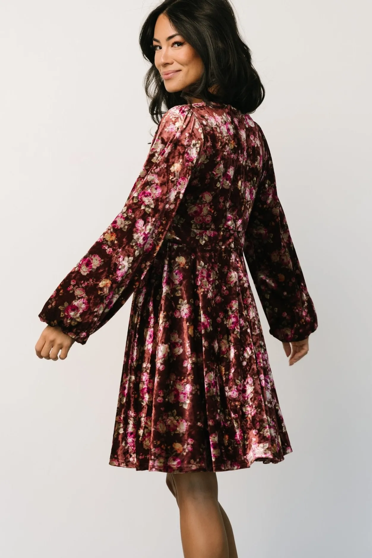 Online Baltic Born Teri Velvet Short Dress | Auburn Multi AuburnMulti