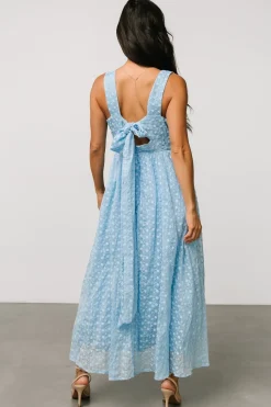 Outlet Baltic Born Thalia Embroidered Tank Midi Dress | Blue