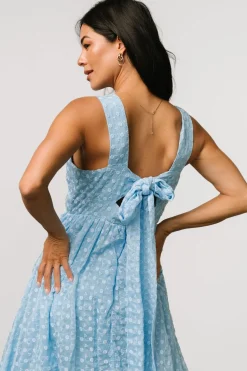 Outlet Baltic Born Thalia Embroidered Tank Midi Dress | Blue
