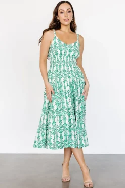 Online Baltic Born Thebes Tank Midi Dress | Green Print GreenPrint