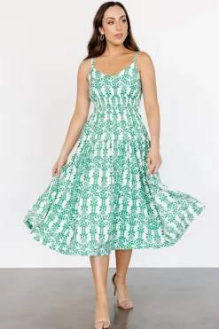 Online Baltic Born Thebes Tank Midi Dress | Green Print GreenPrint