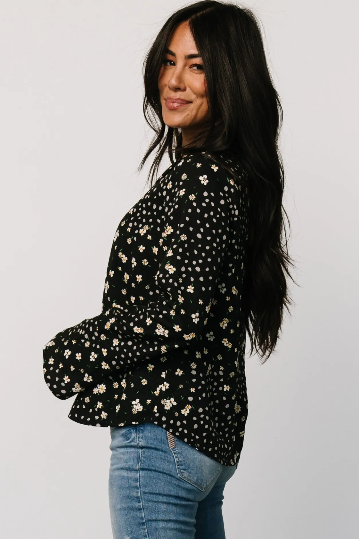 Online Baltic Born Thelma Button Blouse | Black Print BlackPrint