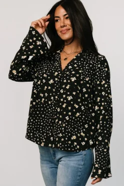 Online Baltic Born Thelma Button Blouse | Black Print BlackPrint