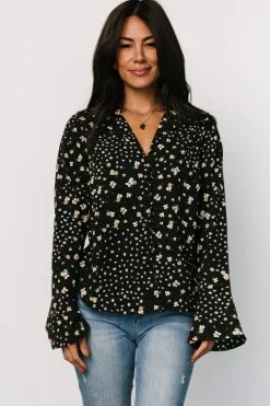 Online Baltic Born Thelma Button Blouse | Black Print BlackPrint