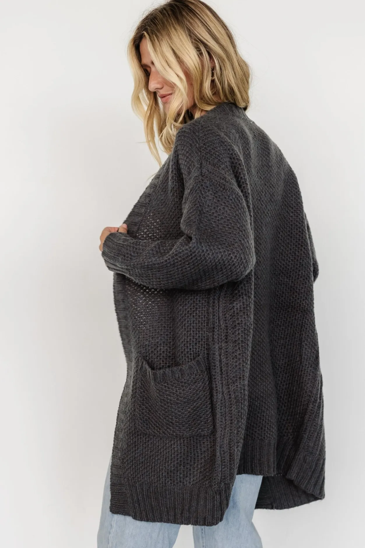 Discount Baltic Born Theodora Knit Cardigan | Charcoal