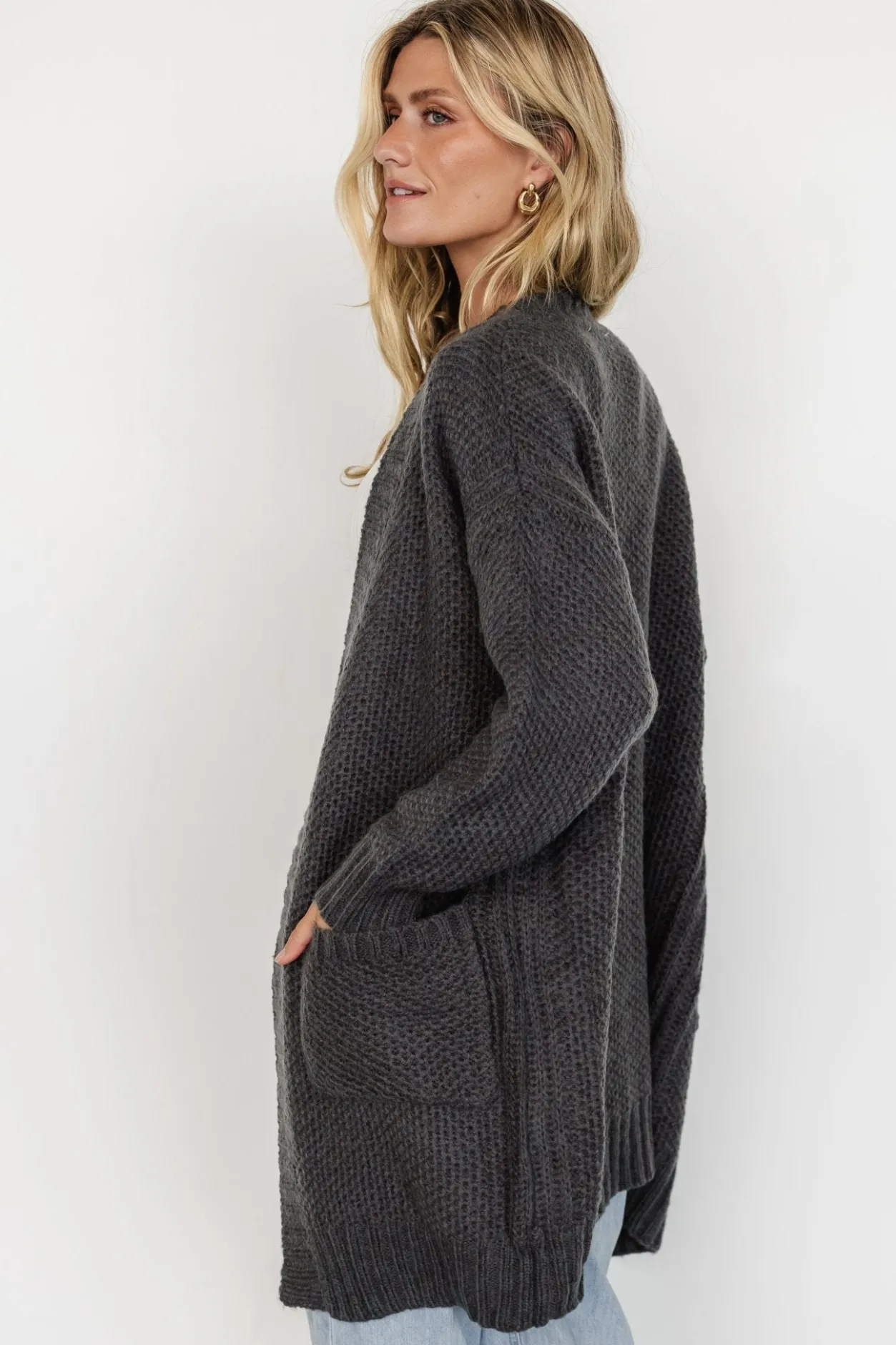 Discount Baltic Born Theodora Knit Cardigan | Charcoal