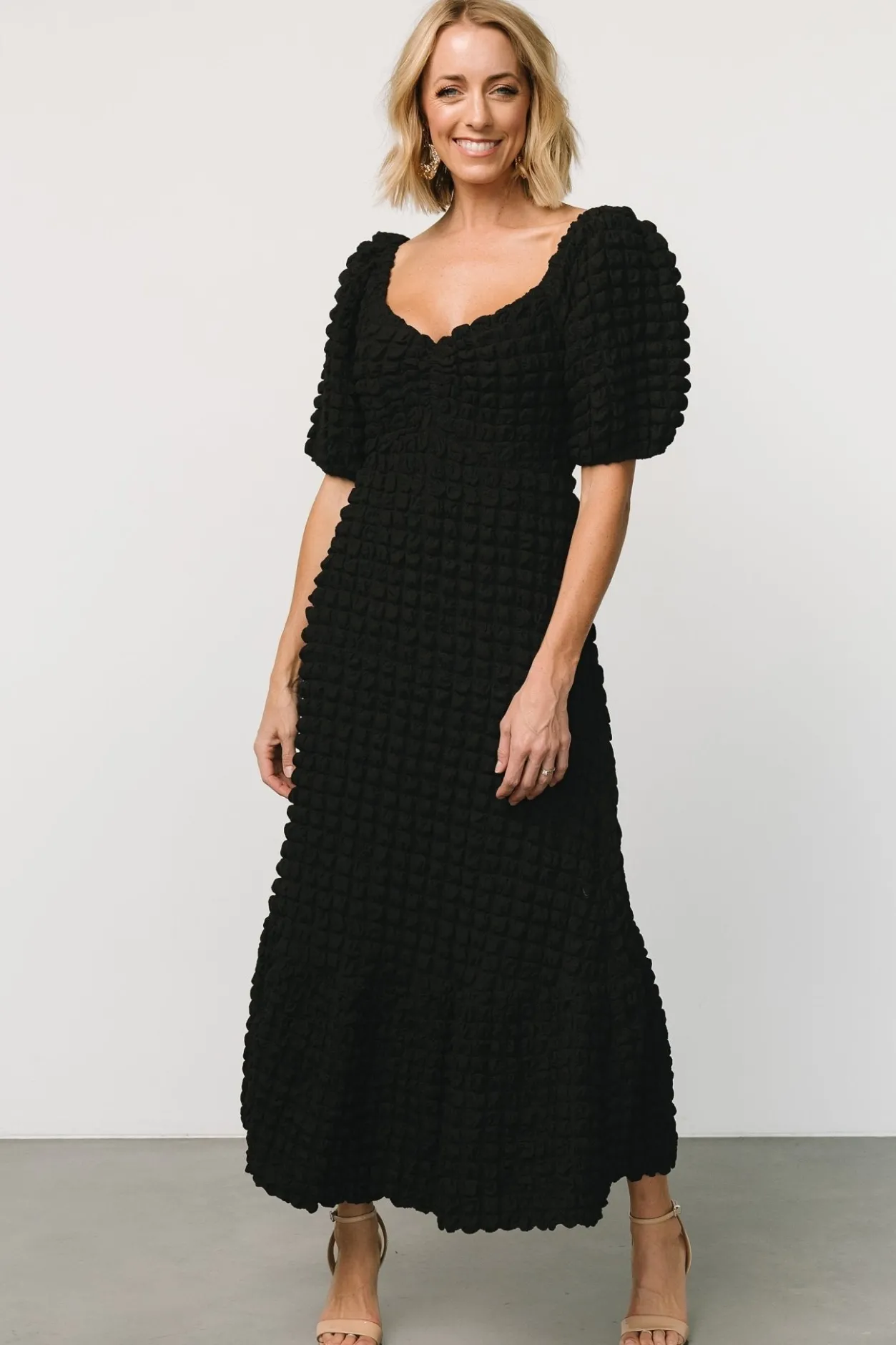 Best Baltic Born Therese Textured Dress | Black
