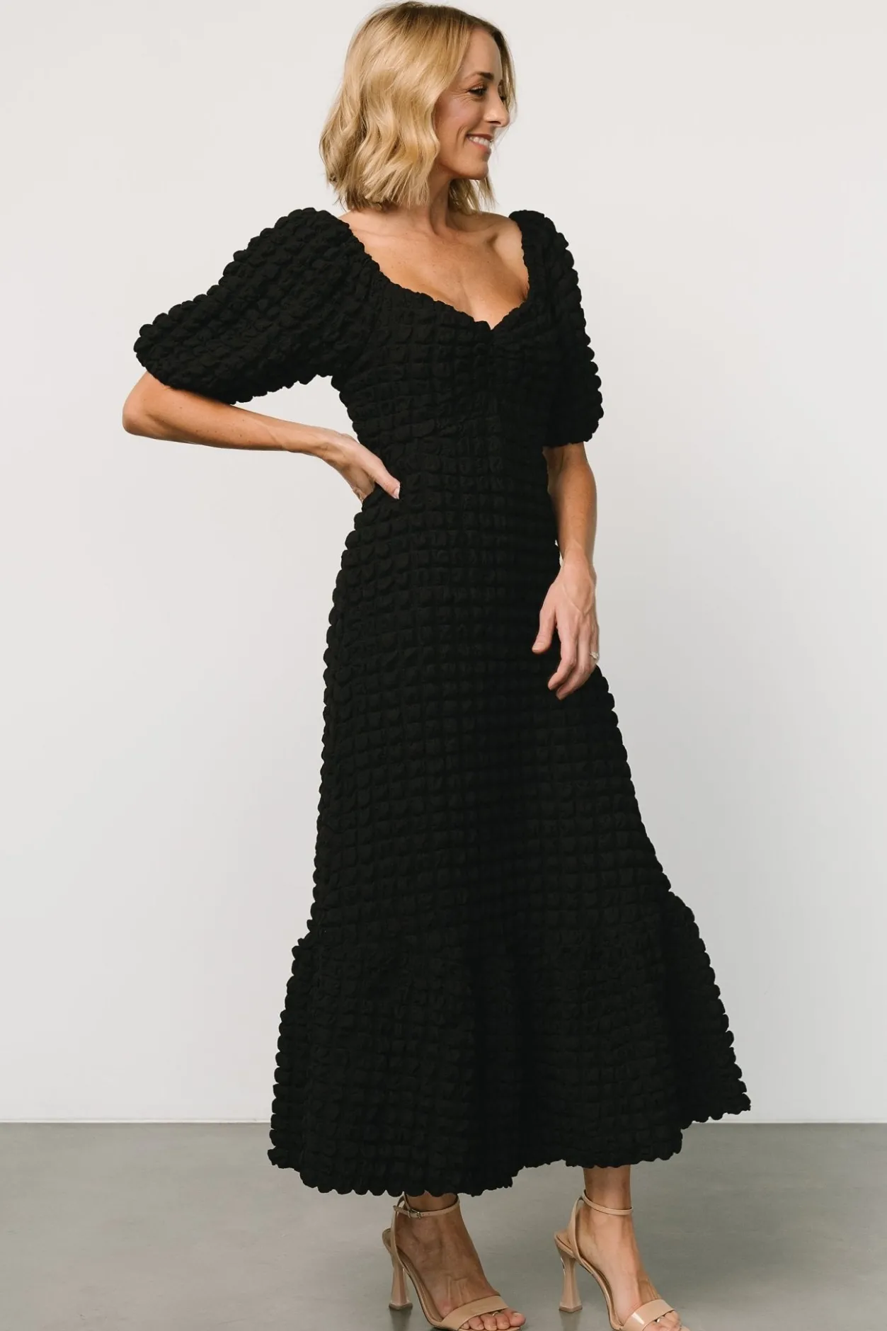 Best Baltic Born Therese Textured Dress | Black