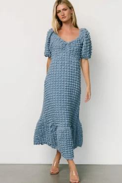Hot Baltic Born Therese Textured Dress | Denim Blue DenimBlue