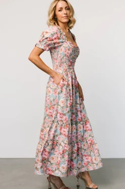 Online Baltic Born Tiana Maxi Dress | Vintage Blue + Pink Floral VintageBlue+PinkFloral
