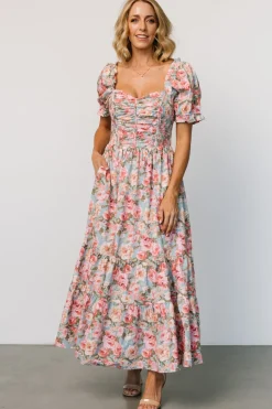 Online Baltic Born Tiana Maxi Dress | Vintage Blue + Pink Floral VintageBlue+PinkFloral
