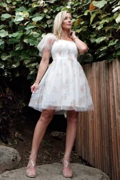 Best Baltic Born Tivoli Tulle Short Dress | White Multi WhiteMulti